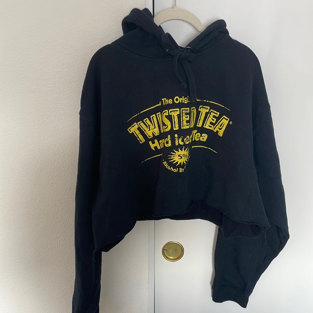 Twisted Tea cropped baggy hoodie